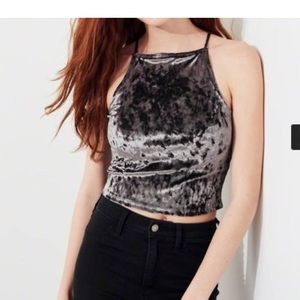 Hollister Velvet Cropped Tank Top